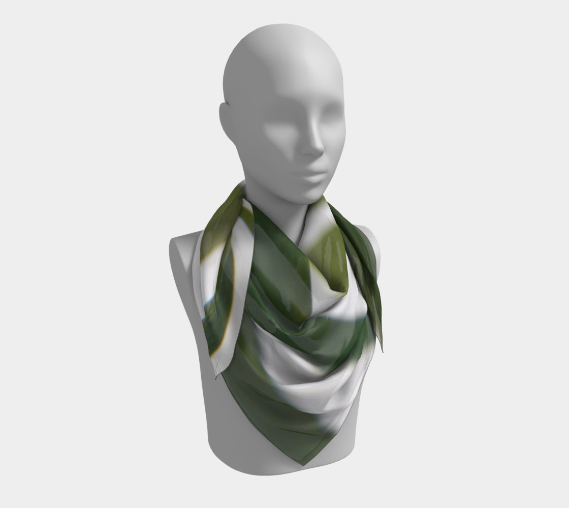 Aperçu de Green Art Square Scarf #3
