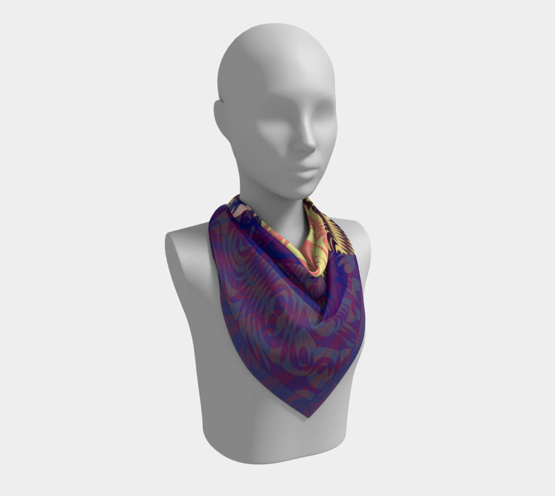 Patched Swirls Square Scarf preview #2