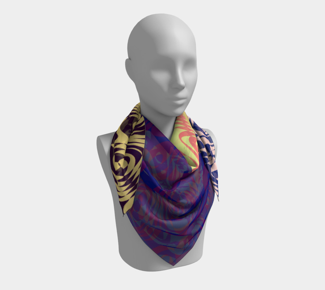 Patched Swirls Square Scarf preview #3