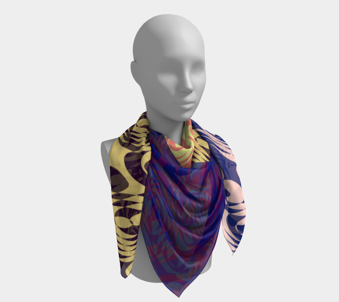 Patched Swirls Square Scarf preview #4