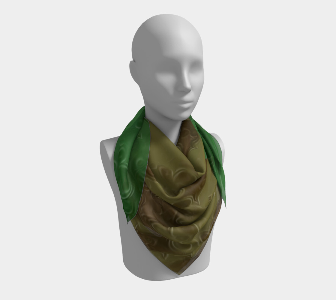 Leather Patches Square Scarf 3D preview