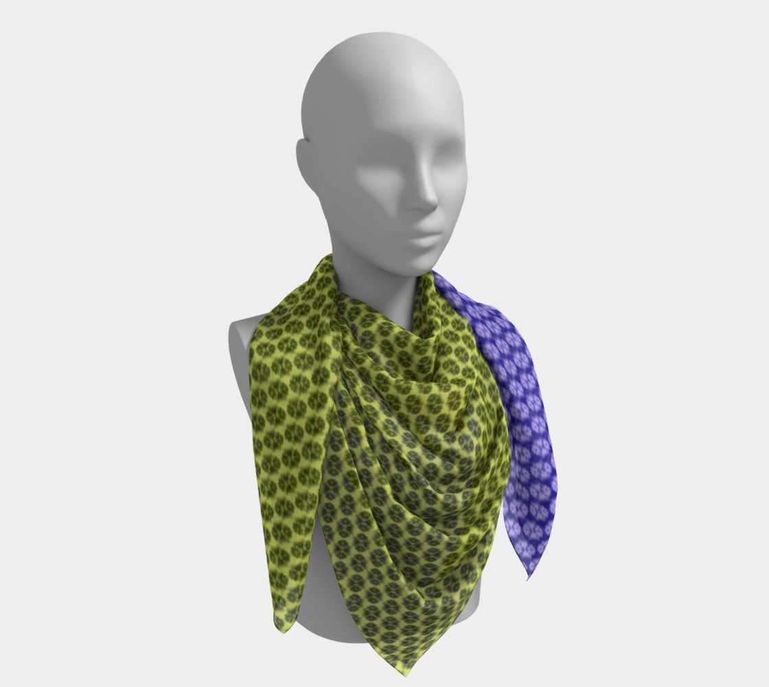 Blue and Yellow Scales Square Scarf thumbnail #5
