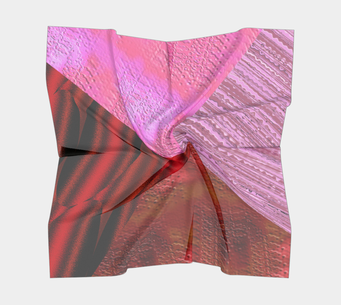 Pink and Red Clash Square Scarf preview #5