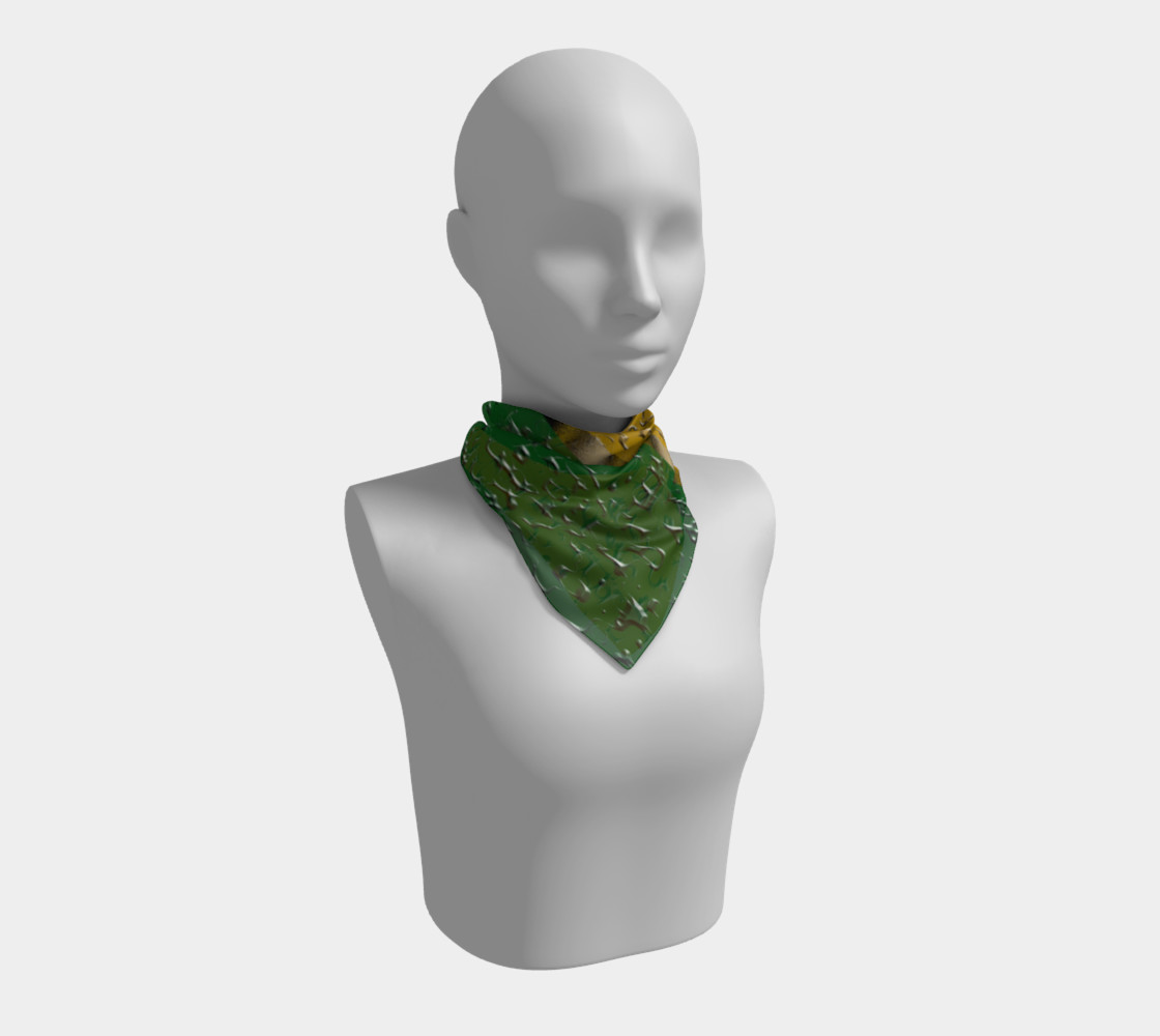 Orange and Green Melting Pot Square Scarf preview #1