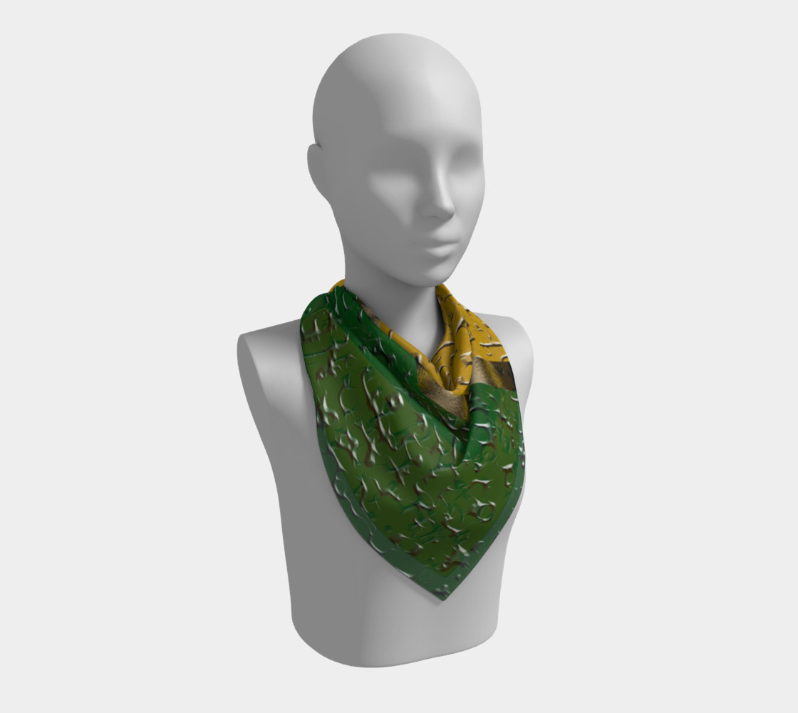 Orange and Green Melting Pot Square Scarf preview #2