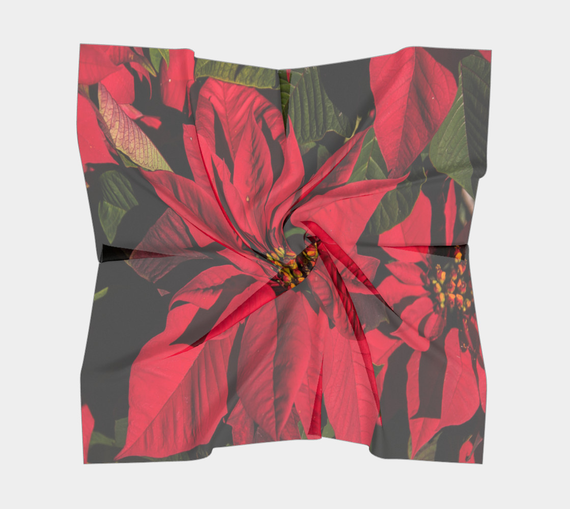 Aperçu de Poinsettia Christmas Scarf #5