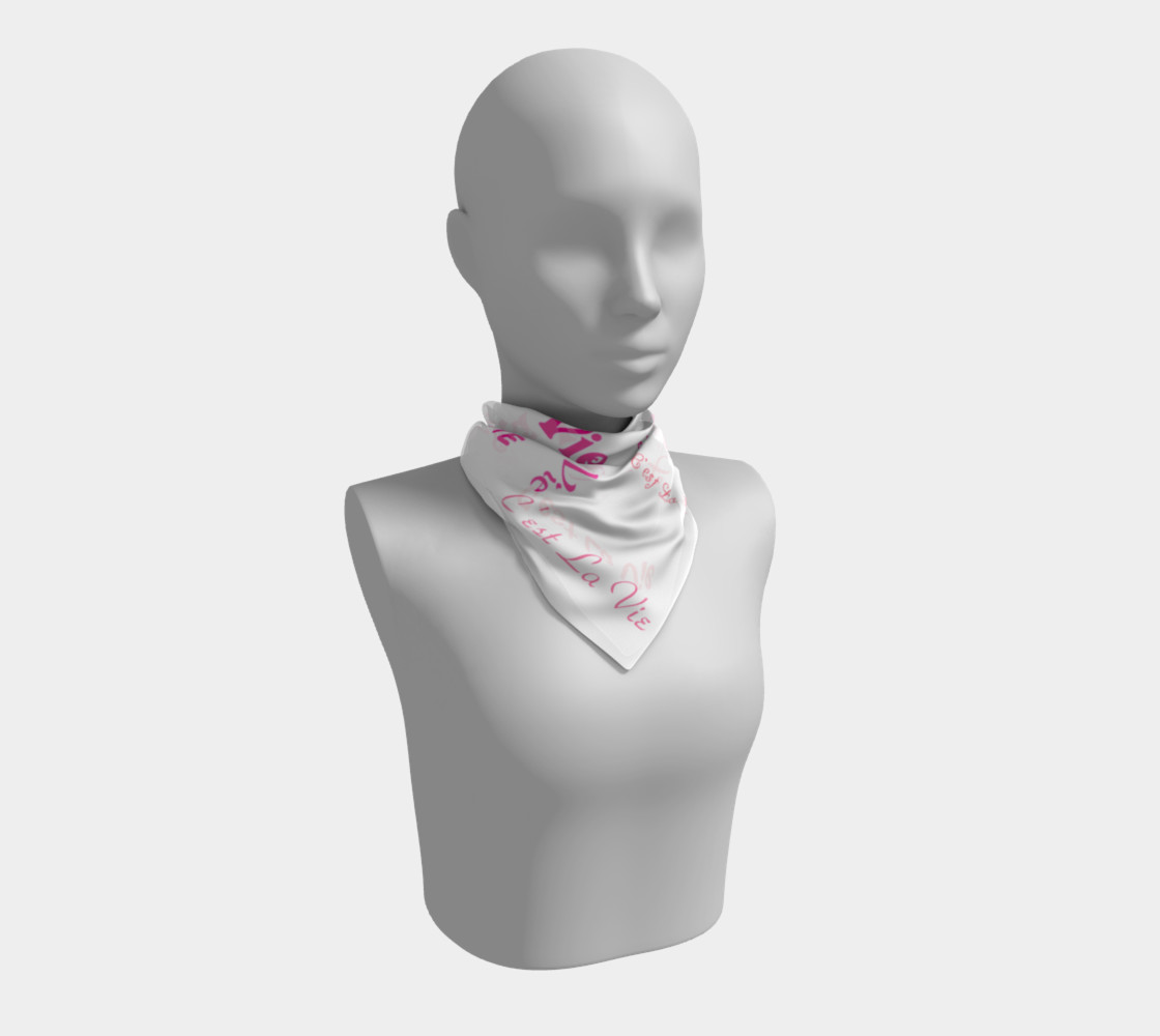 Fuchsia C'est la Vie Square Scarf preview #1