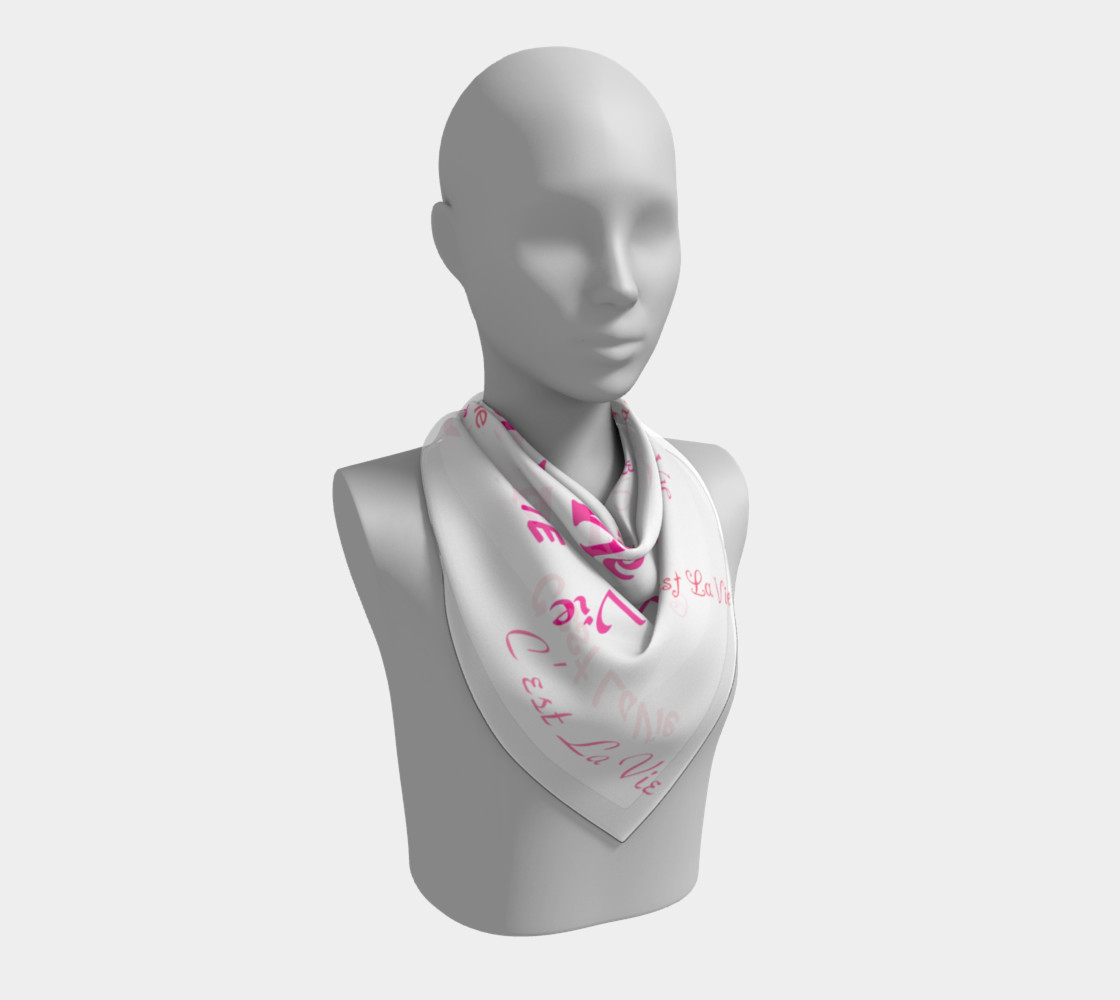 Fuchsia C'est la Vie Square Scarf preview #2