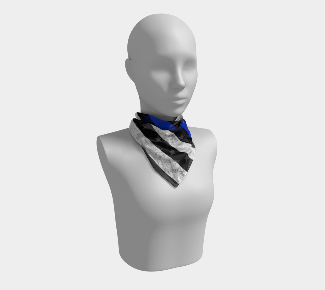Thin Blue Line Flag Square Scarf preview #1