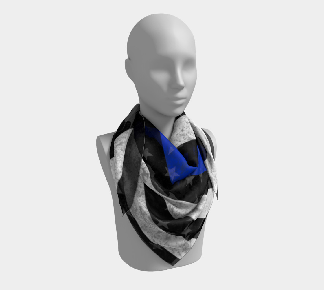 Thin Blue Line Square Scarf preview #3