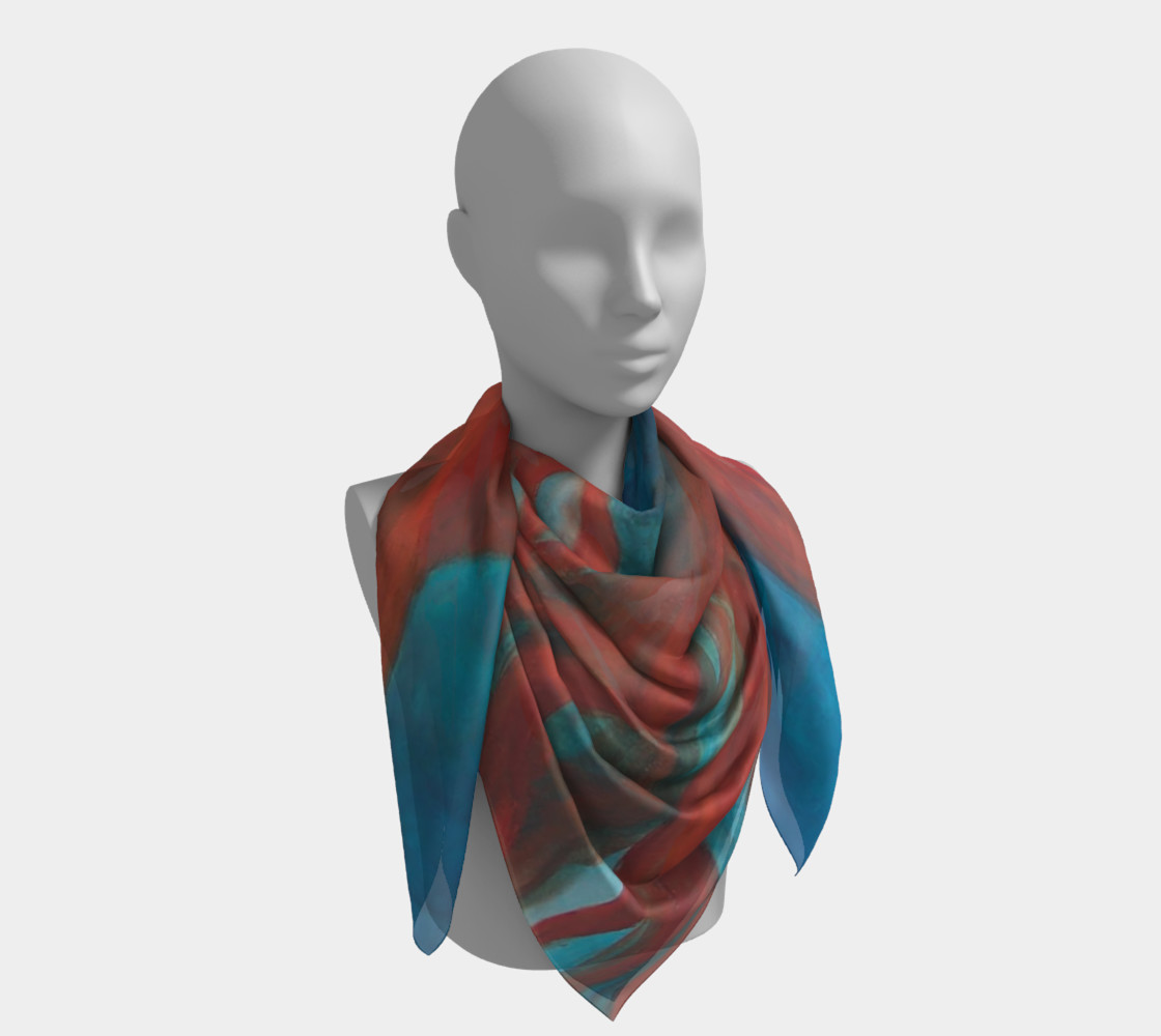 Blue Mermaid - Square Scarf preview #4