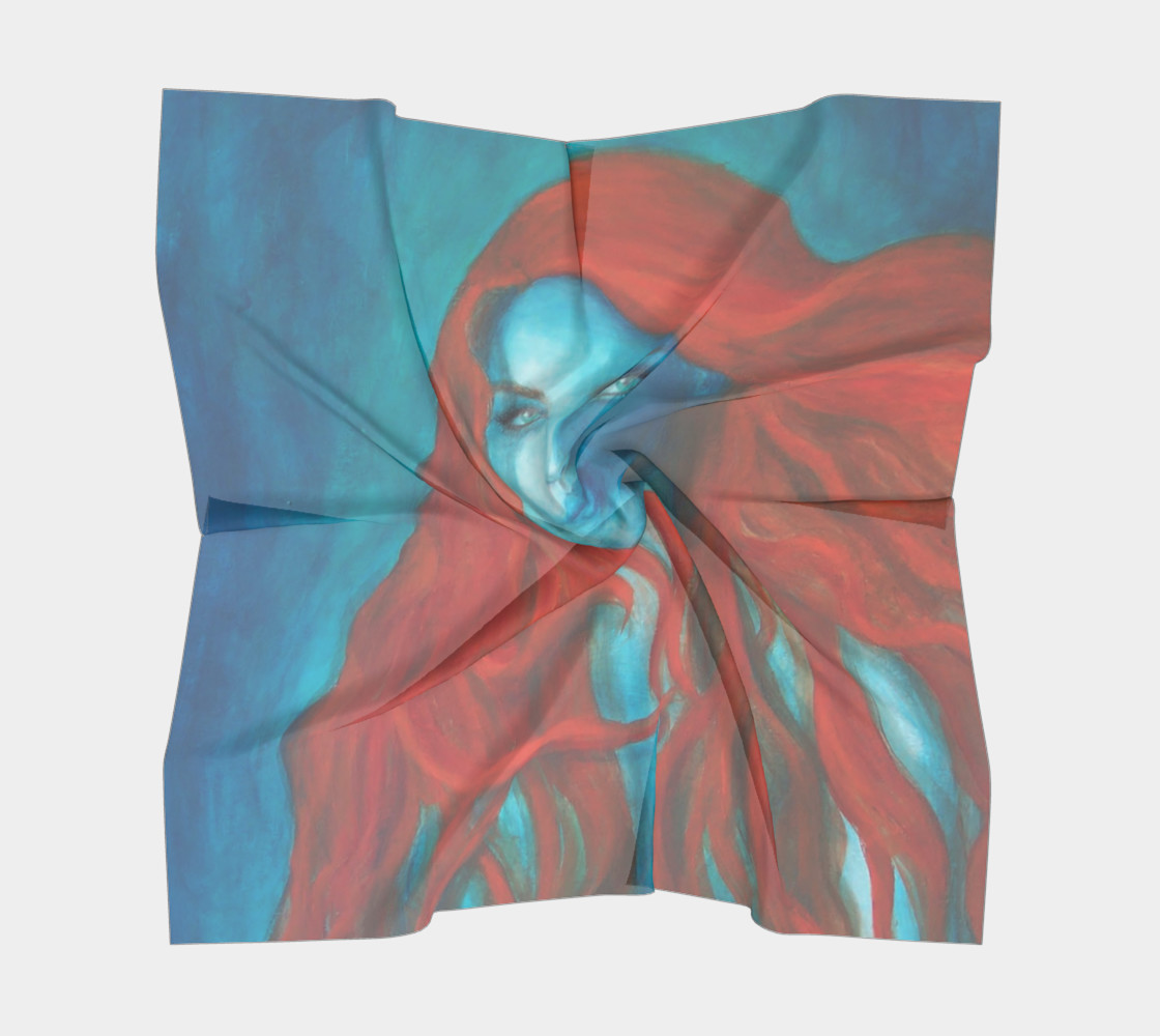 Blue Mermaid - Square Scarf preview #5