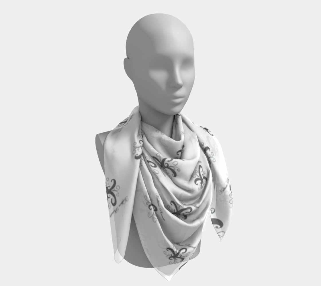 Aperçu de Kulture Phanatic Black & White silk scarf #4