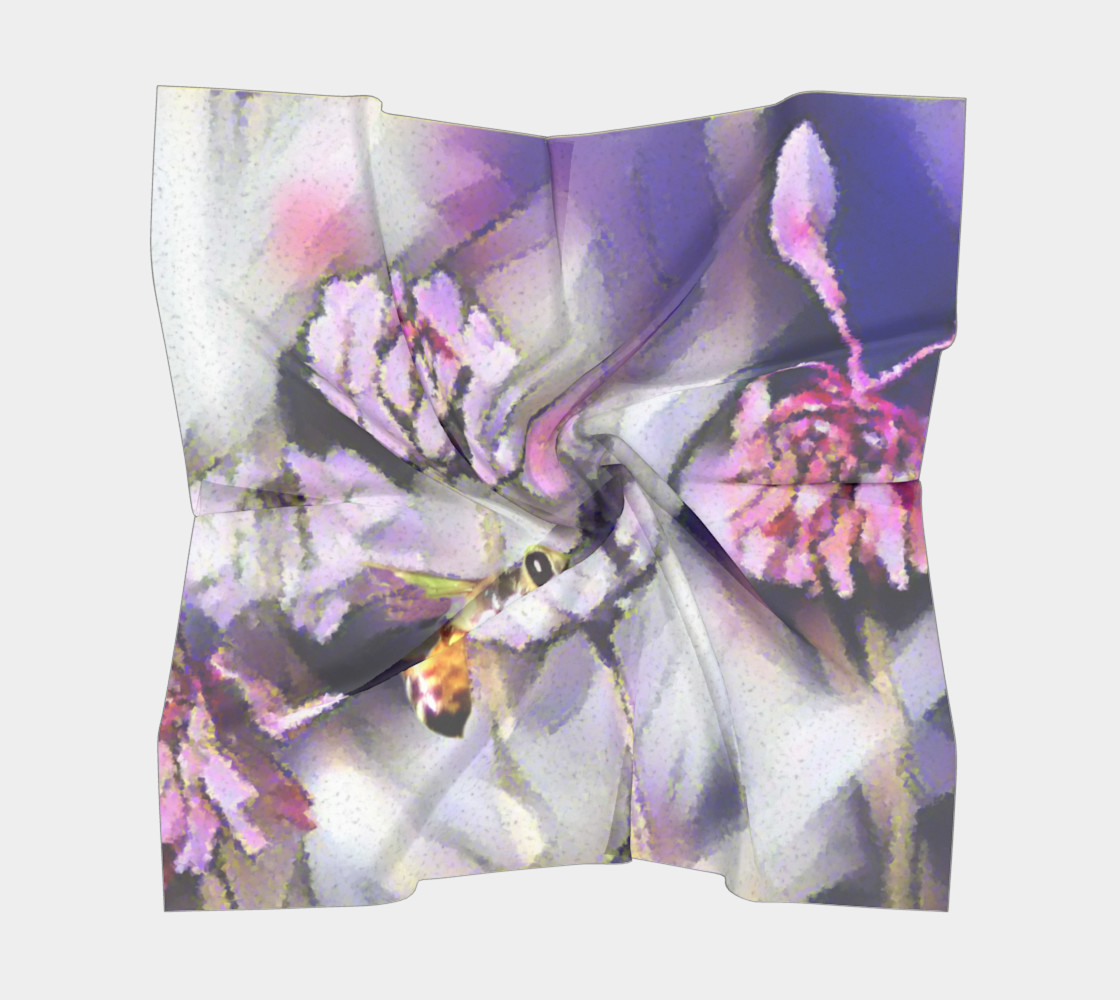 Aperçu de Bee Behind a Flower Scarf #5