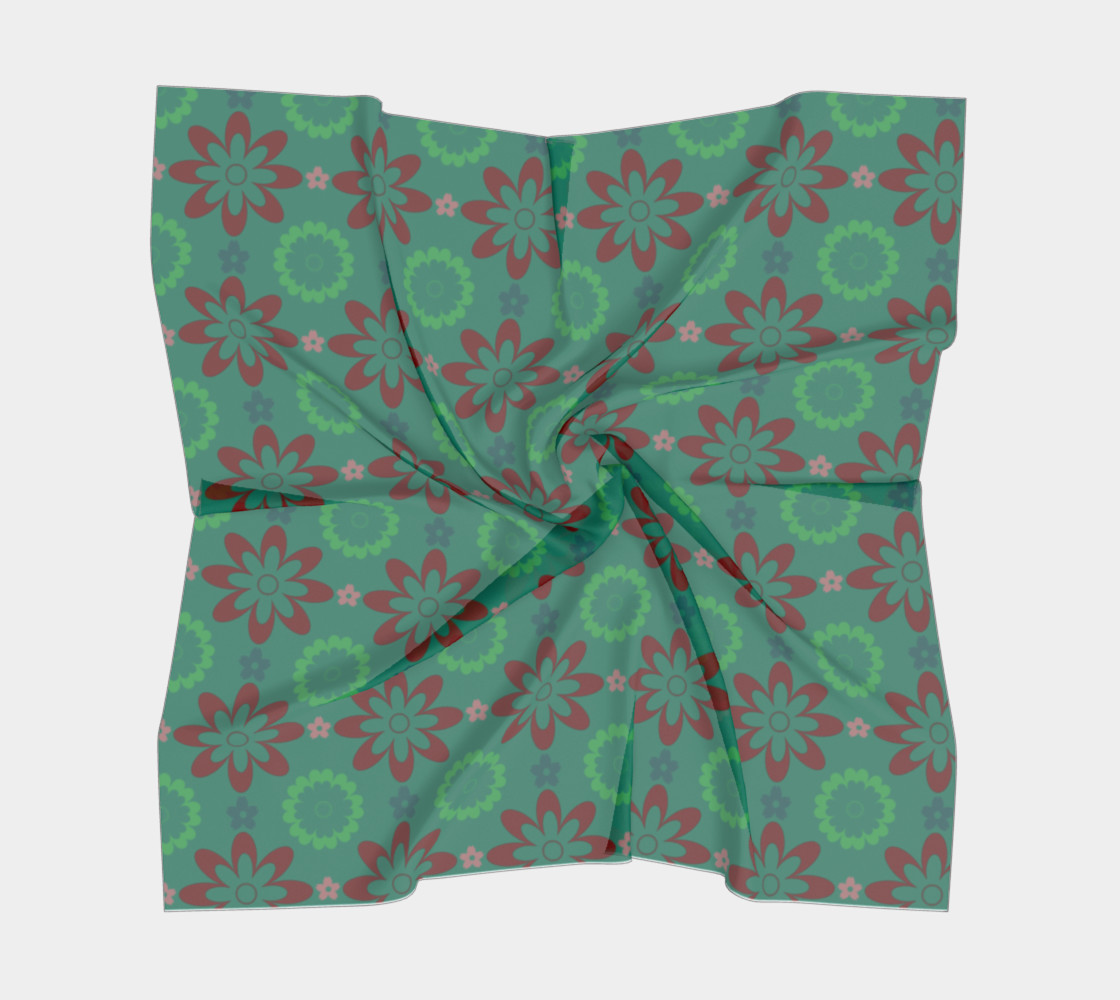 Aperçu de Clash of the Flowers Square Scarf #5