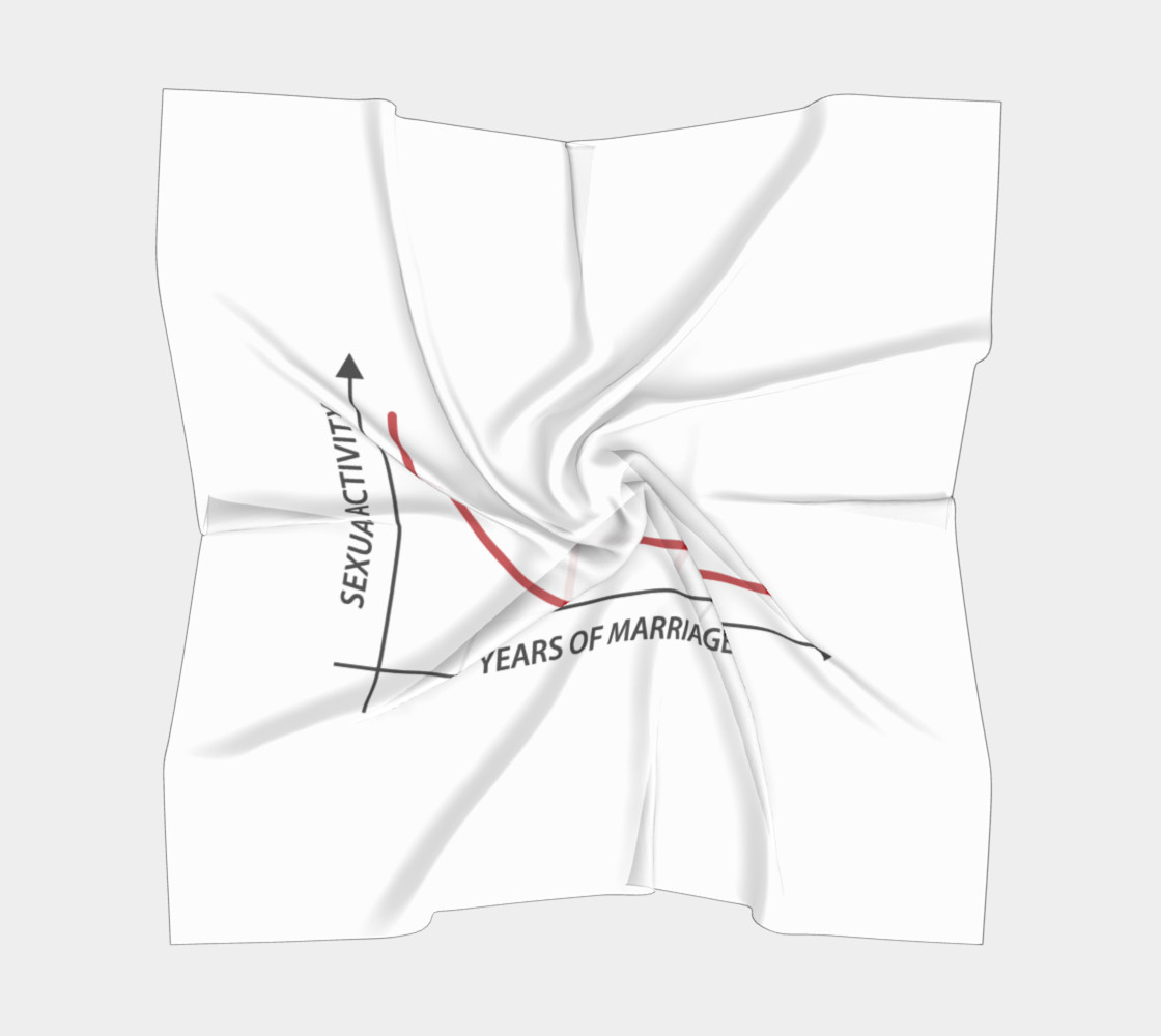 Sexual Activity versus Years of Marriage Funny Graph Scarf preview #5