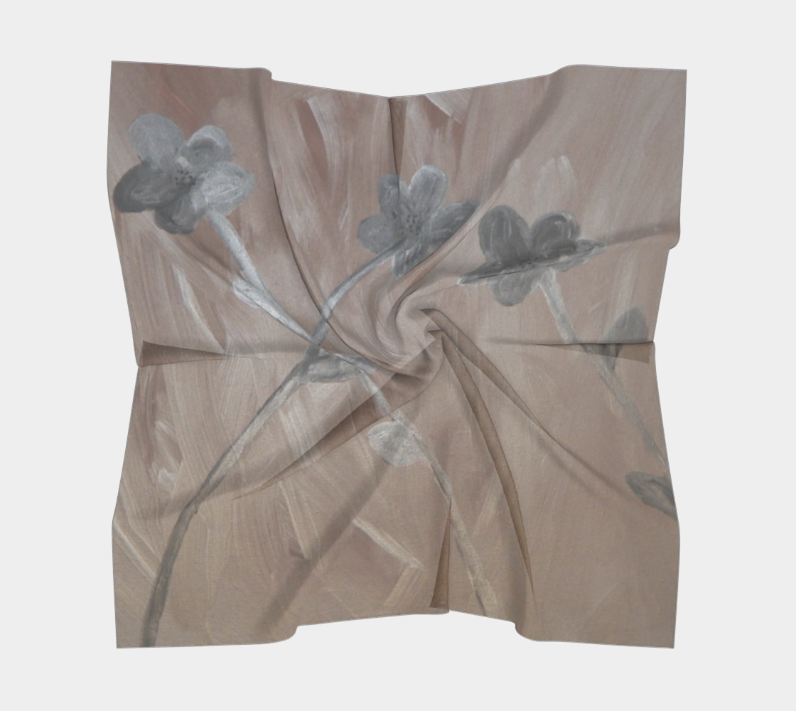 Aperçu de Silver on Copper Square Scarf #5