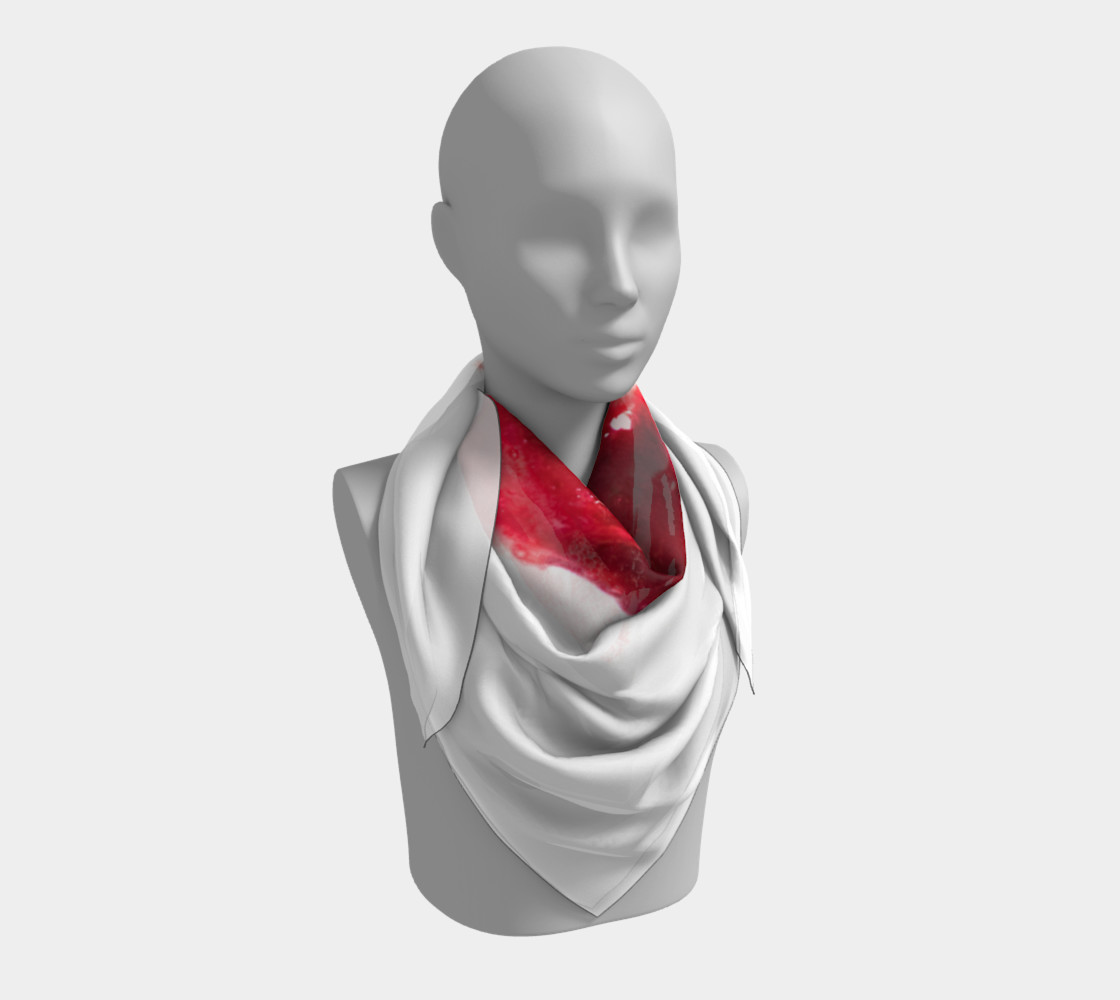 Aperçu de Spit Blood Heart Shape Square Scarf #3