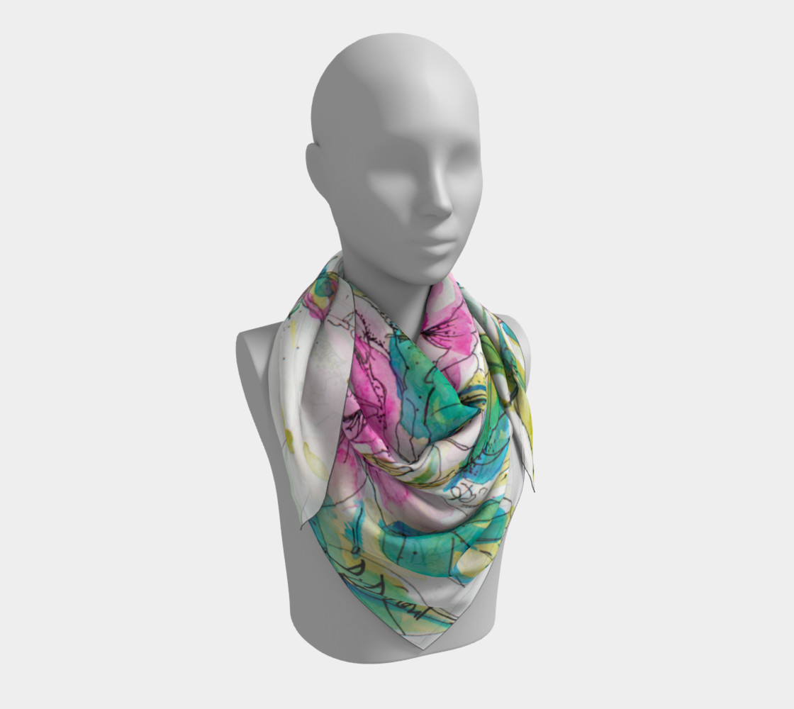 Square scarf Wild Roses for You thumbnail #4