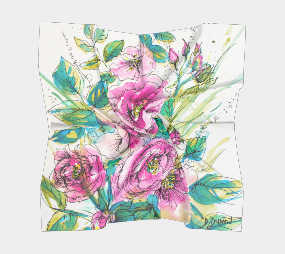 Square scarf Wild Roses for You preview #5
