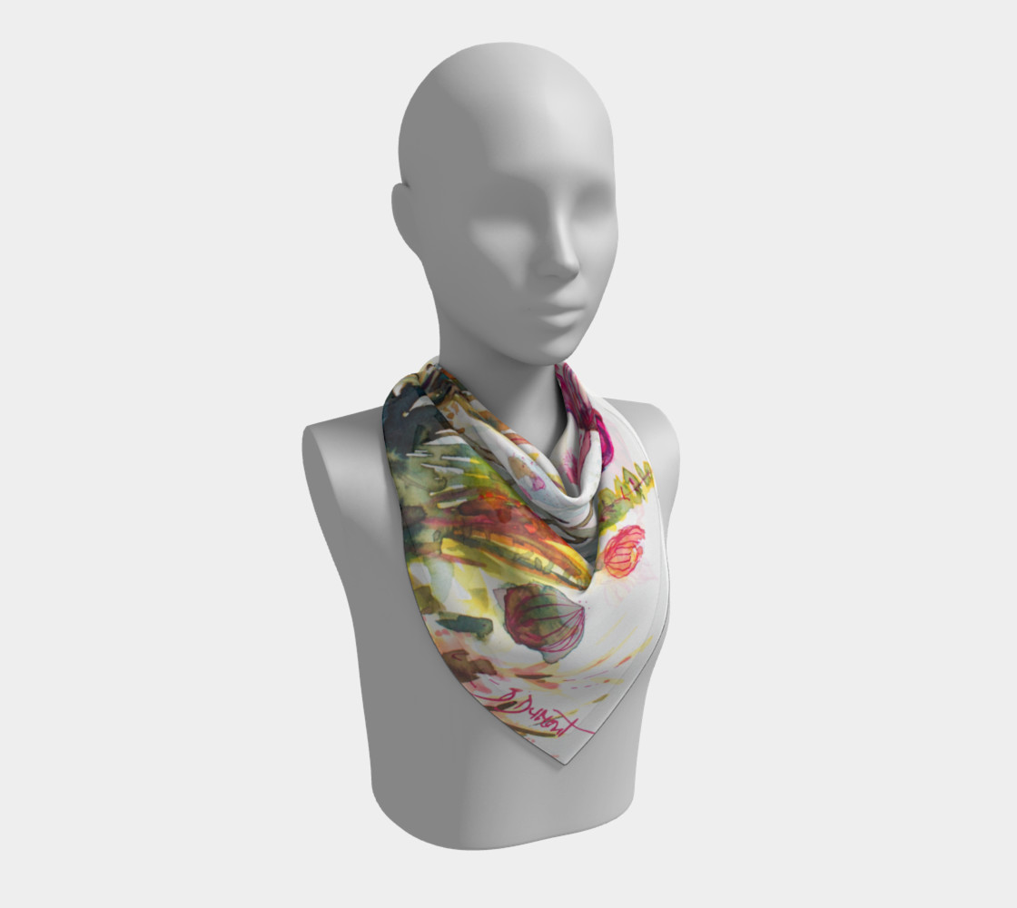 Square scarf  Sea Flowers preview #2