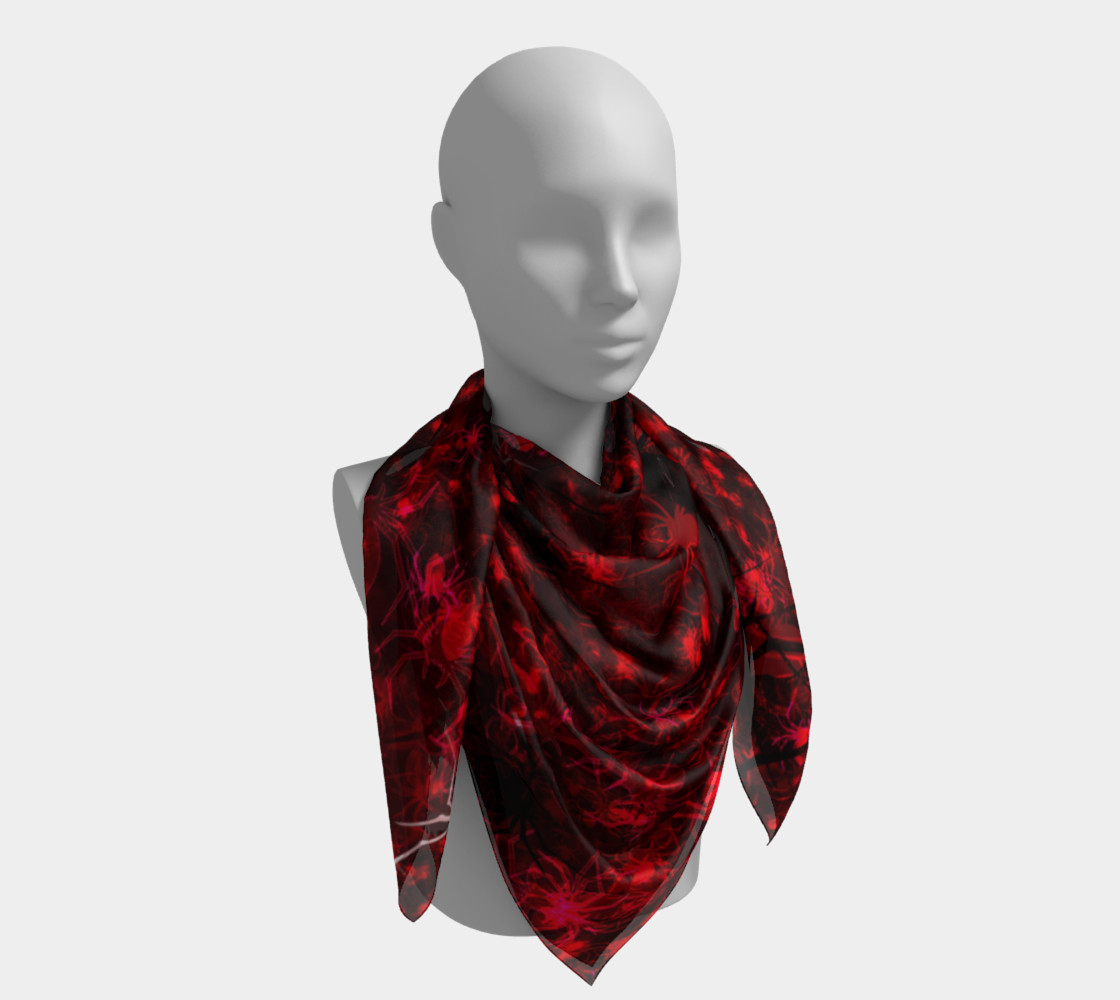Red Spider Swarm Square Scarf preview #4