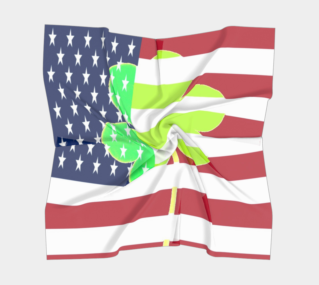 Aperçu de St. Patrick's Day Irish Shamrock Clover American Flag #5