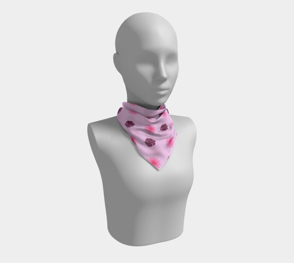 Delightfully Pink Swirls Square Scarf preview #1