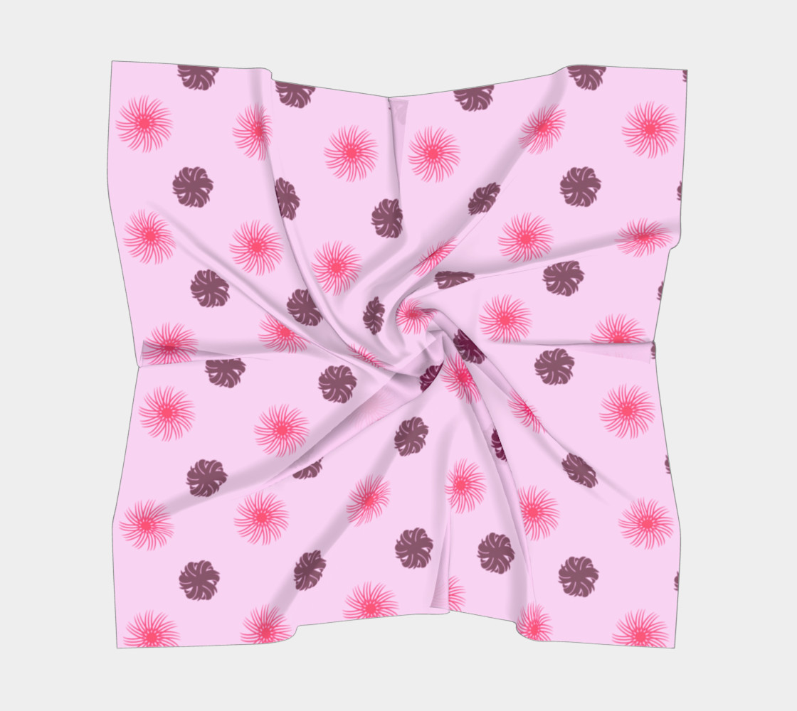 Delightfully Pink Swirls Square Scarf preview #5
