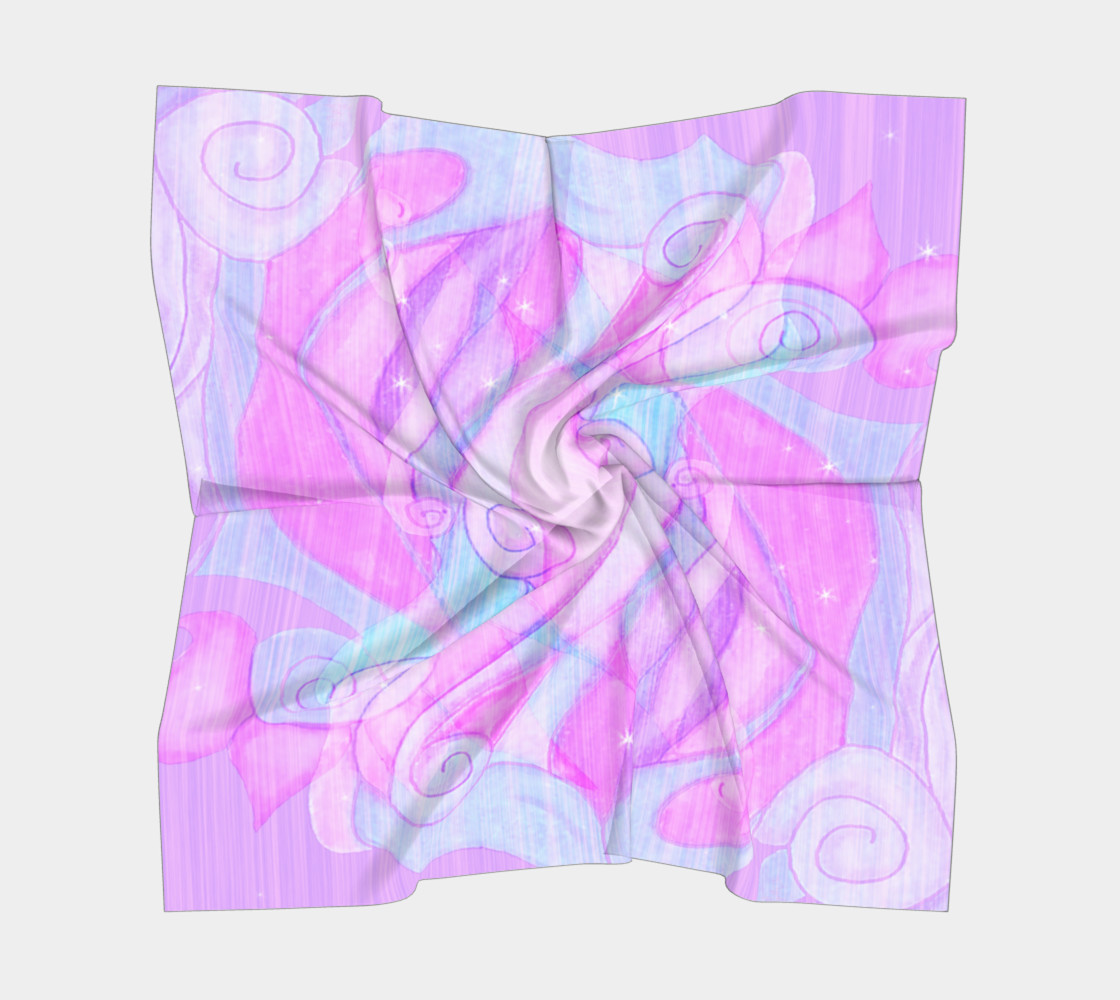 Sparkling Waves abstract art scarf preview #5