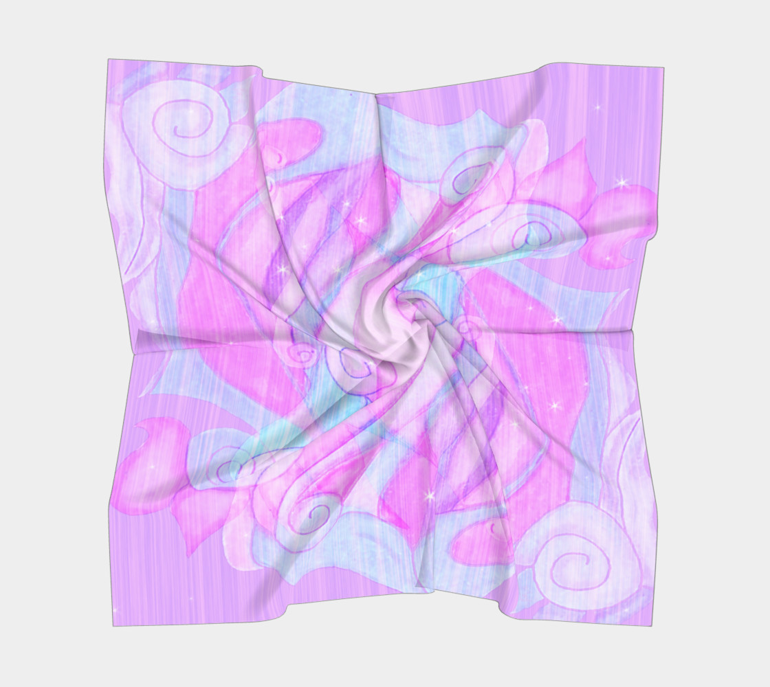 Sparkling Waves abstract art scarf  thumbnail #6