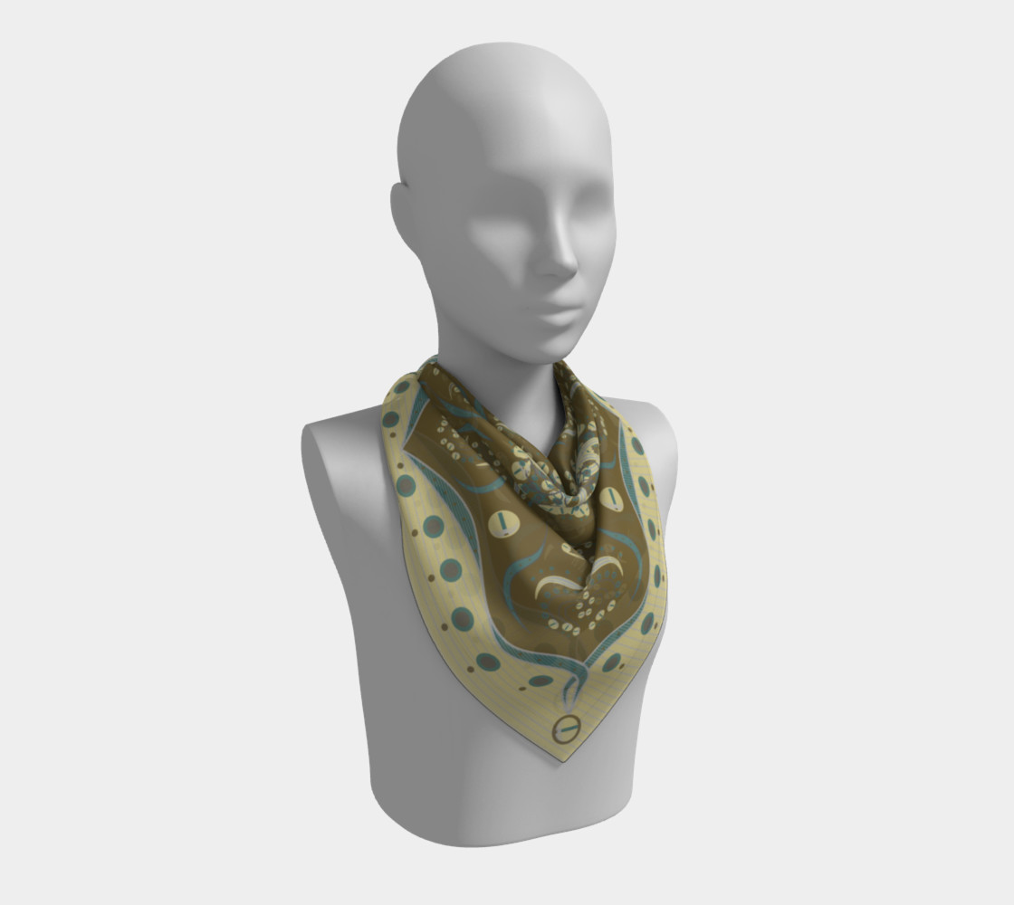 Exotic Flower | Green | Gray | Yellow | Olive Miniature #3