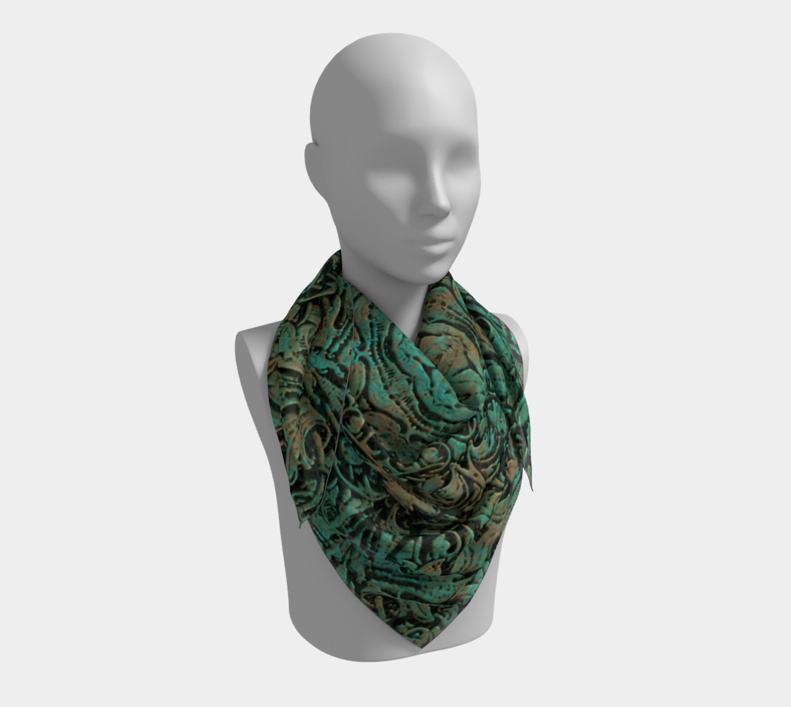 Vintage Copper Patina Big Square Scarf preview #3