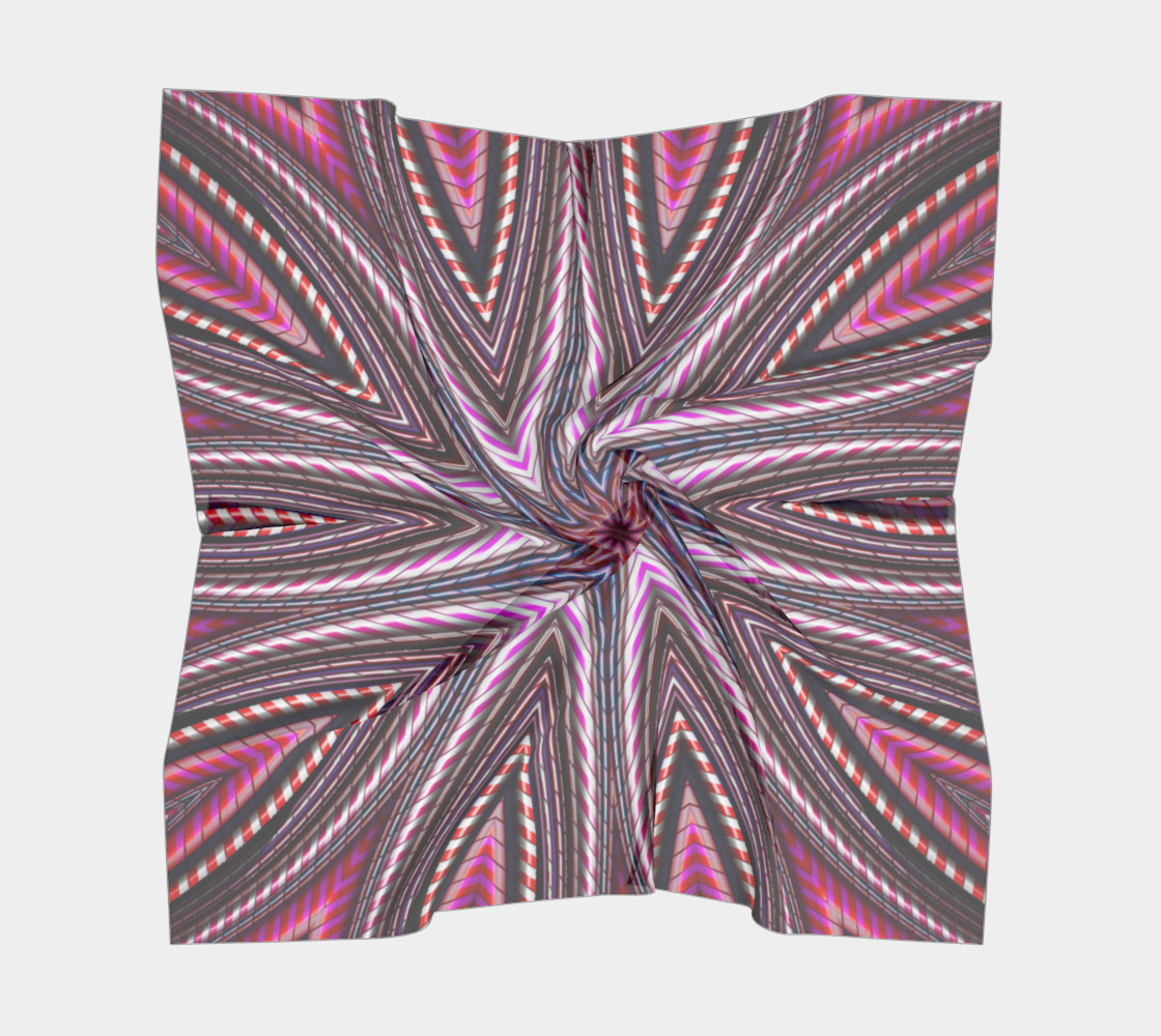 Aperçu de Candy Cane Kaleidoscope Big Square Scarf #5