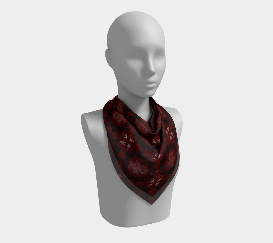 Occult Symbol Gothic Print Scarf  preview #2
