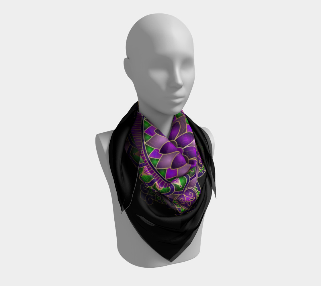 Purple Passion Mandala Square Scarf preview #3