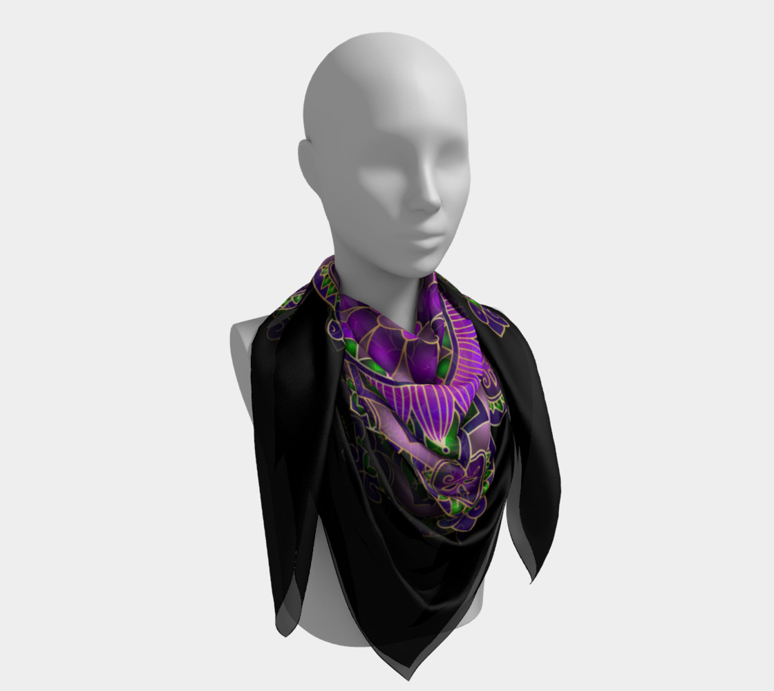Purple Passion Mandala Square Scarf preview #4