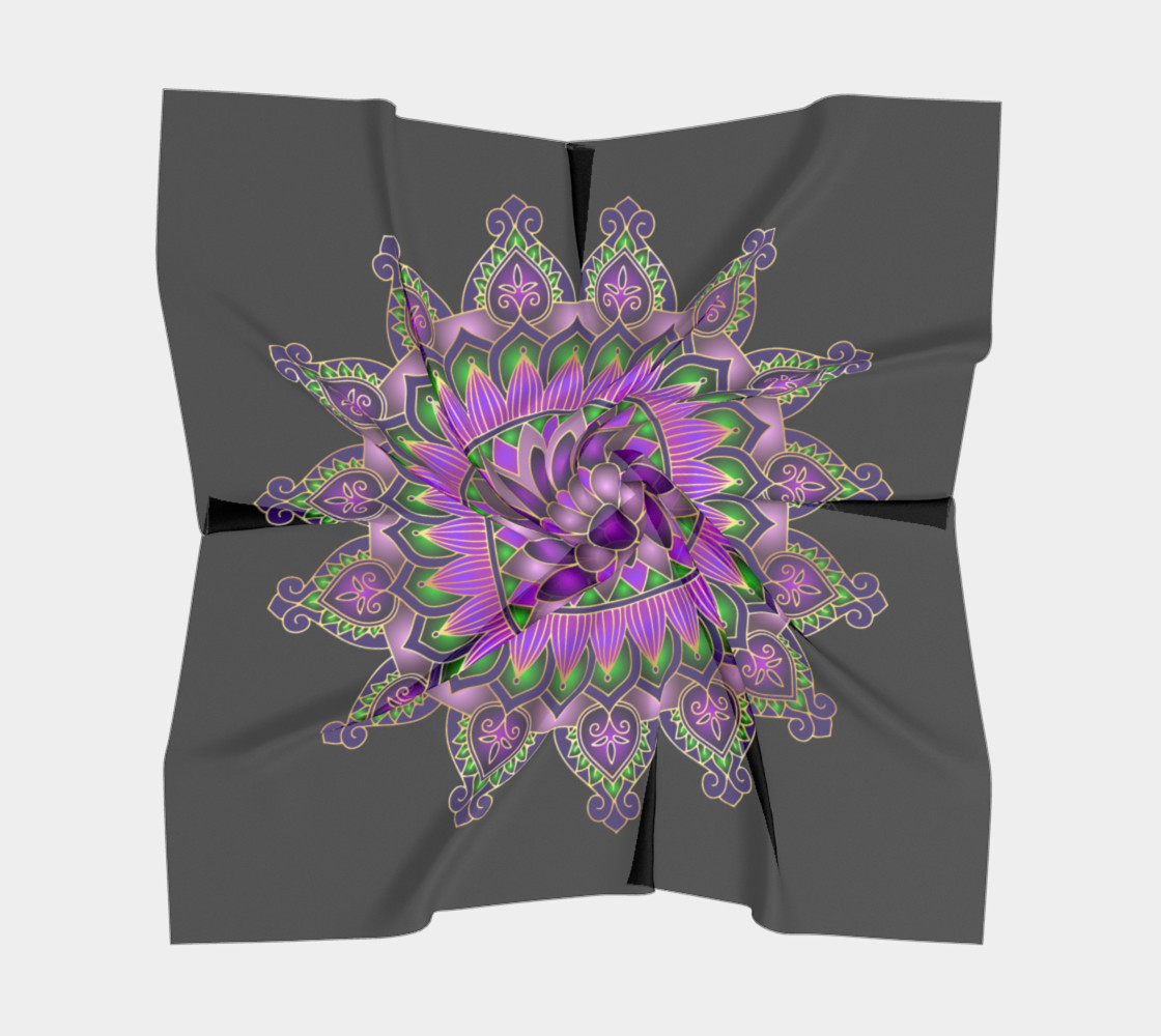 Purple Passion Mandala Square Scarf preview #5