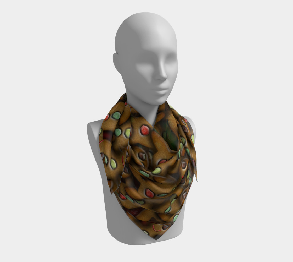 Aperçu de Gingerbread Man Big Square Scarf #3