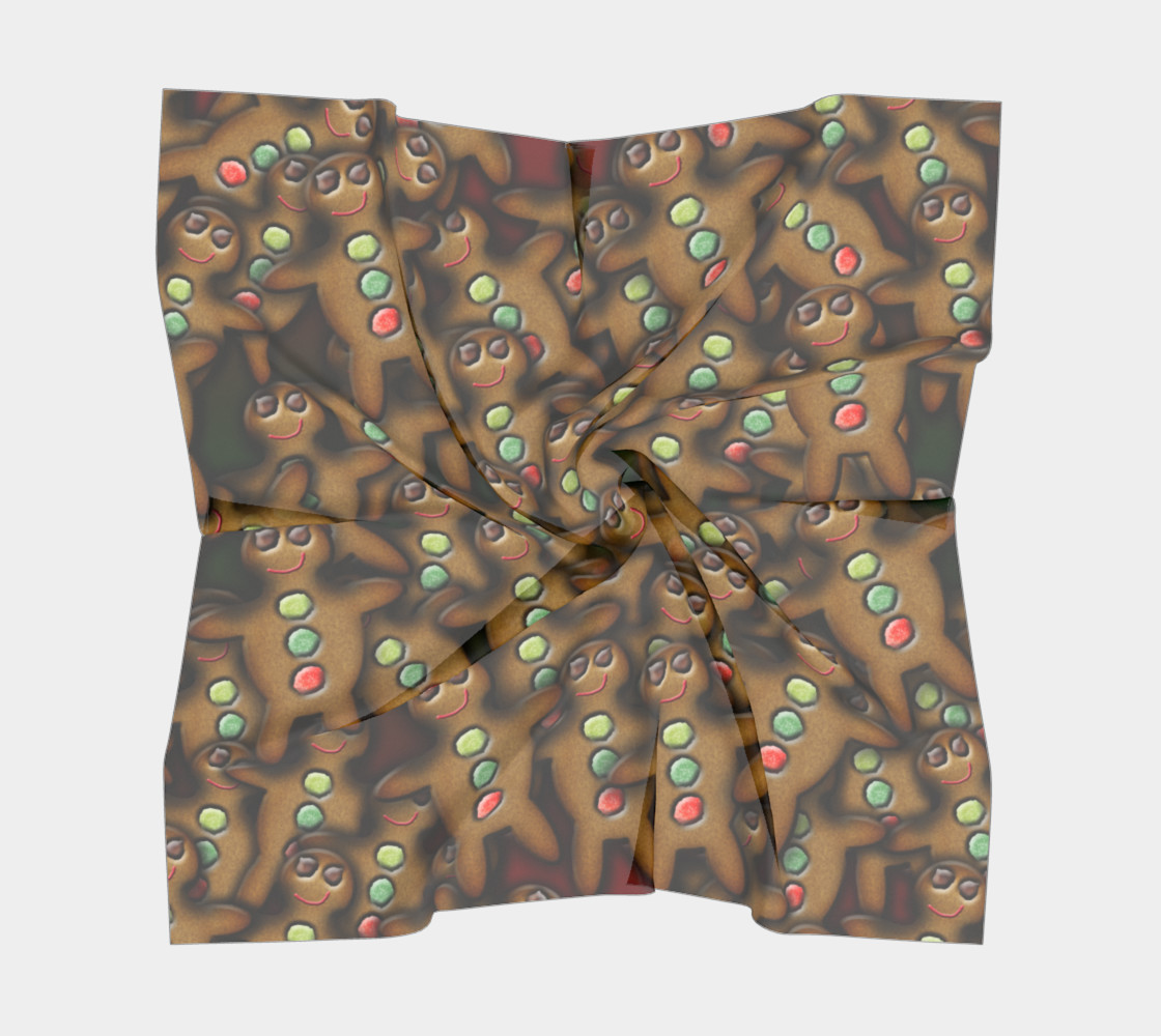Aperçu de Gingerbread Man Big Square Scarf #5