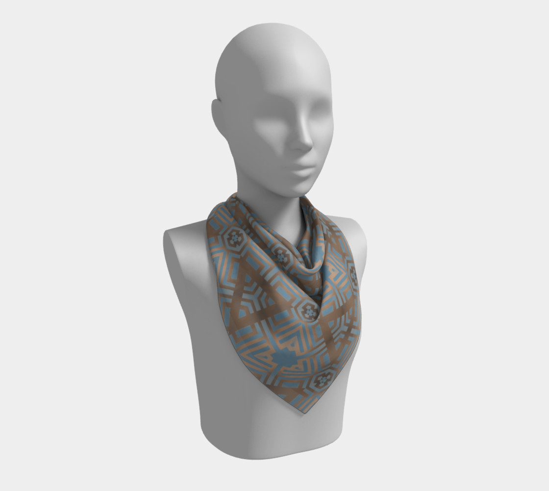 Beige and Blue Contemporary Tribal Pattern preview #2