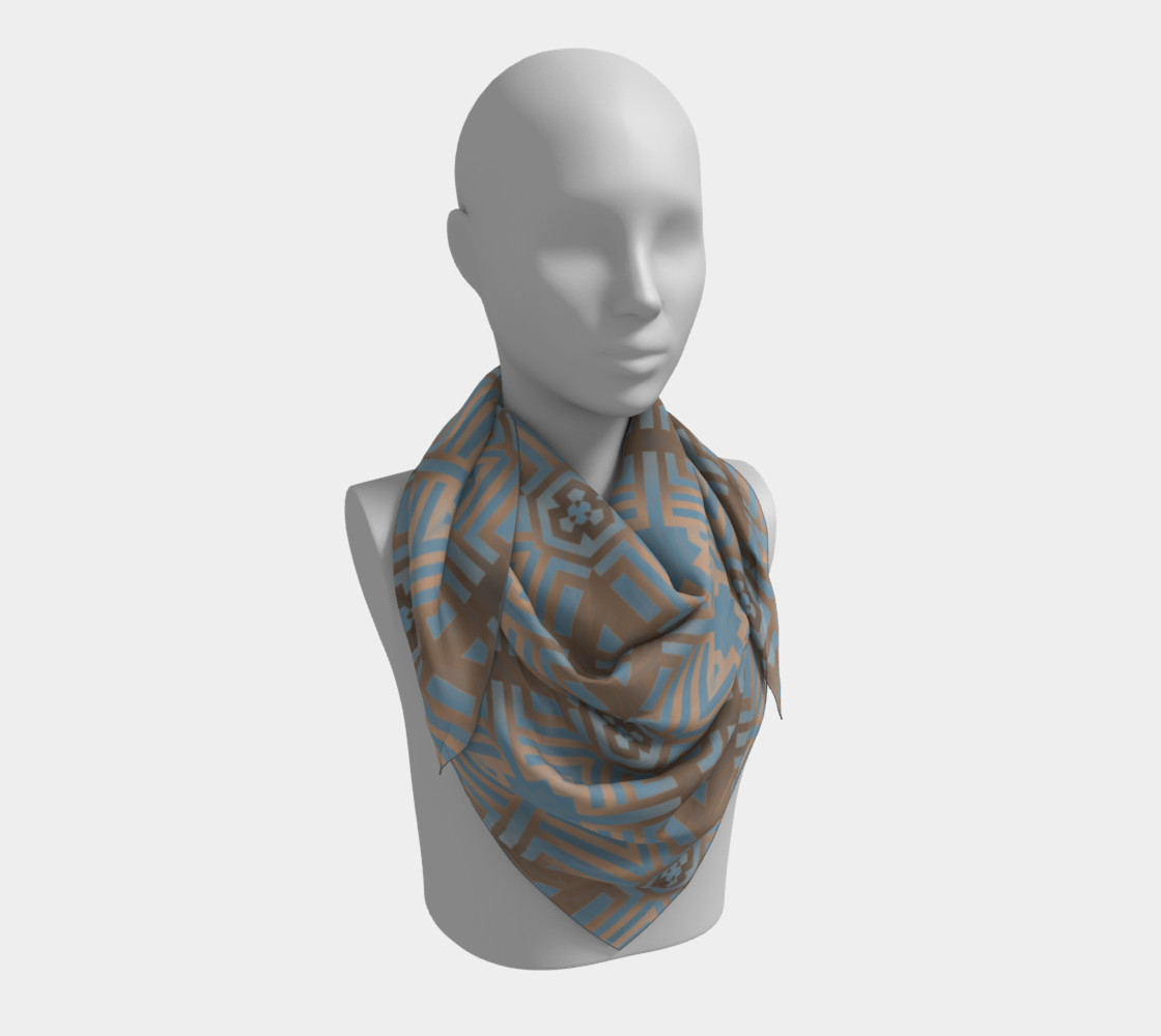 Beige and Blue Contemporary Tribal Pattern preview #3