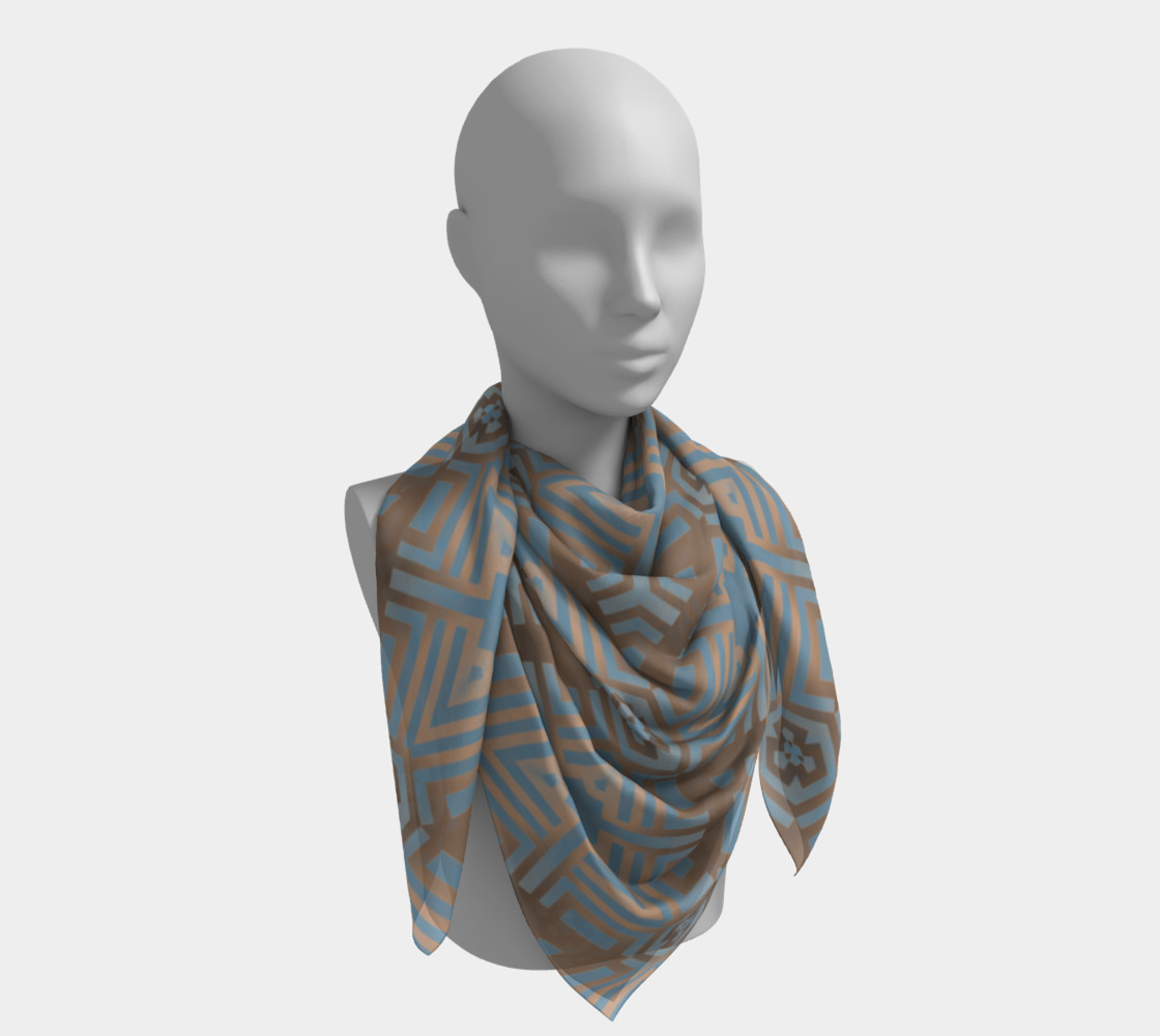 Beige and Blue Contemporary Tribal Pattern preview #4