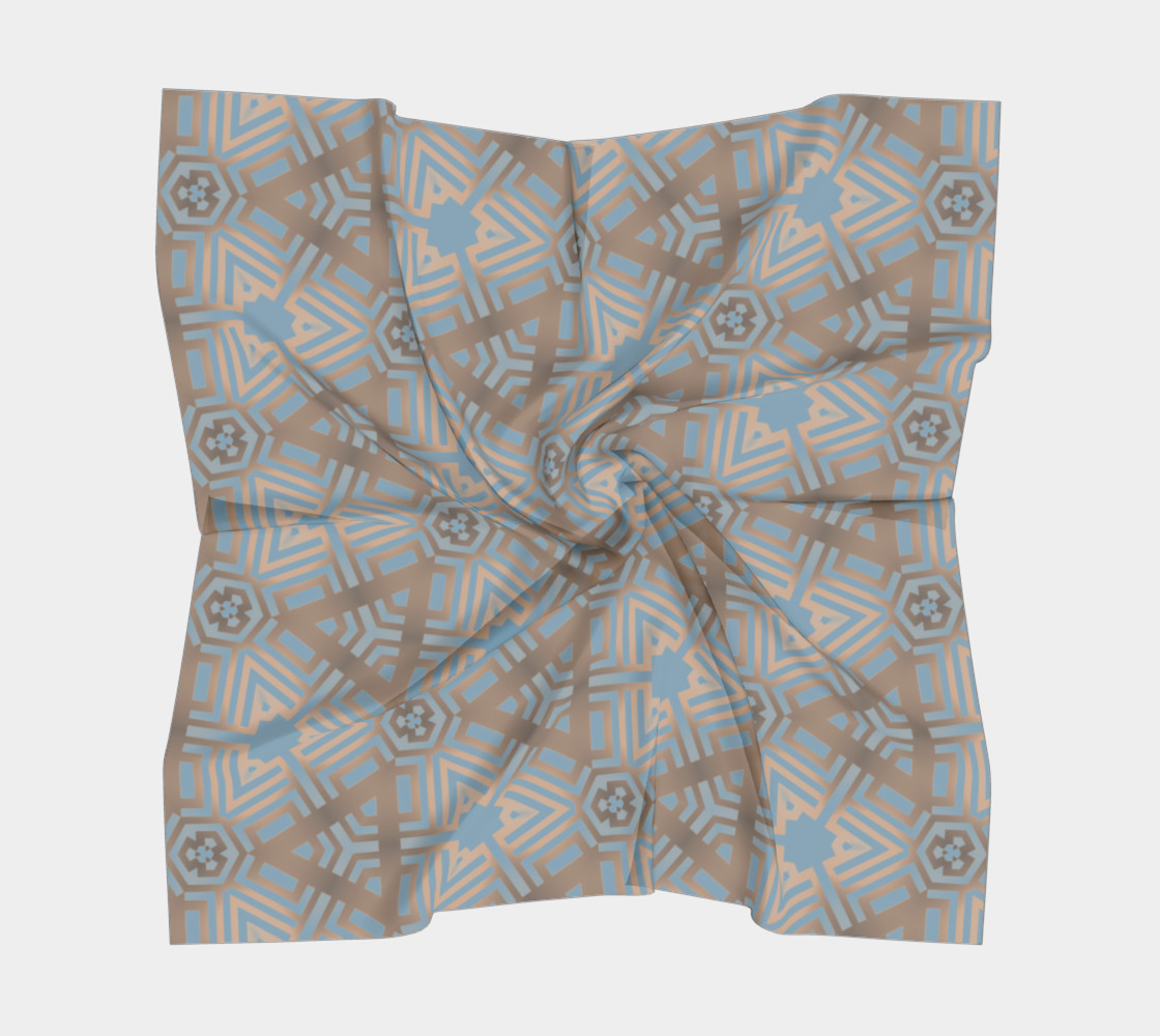 Beige and Blue Contemporary Tribal Pattern preview #5