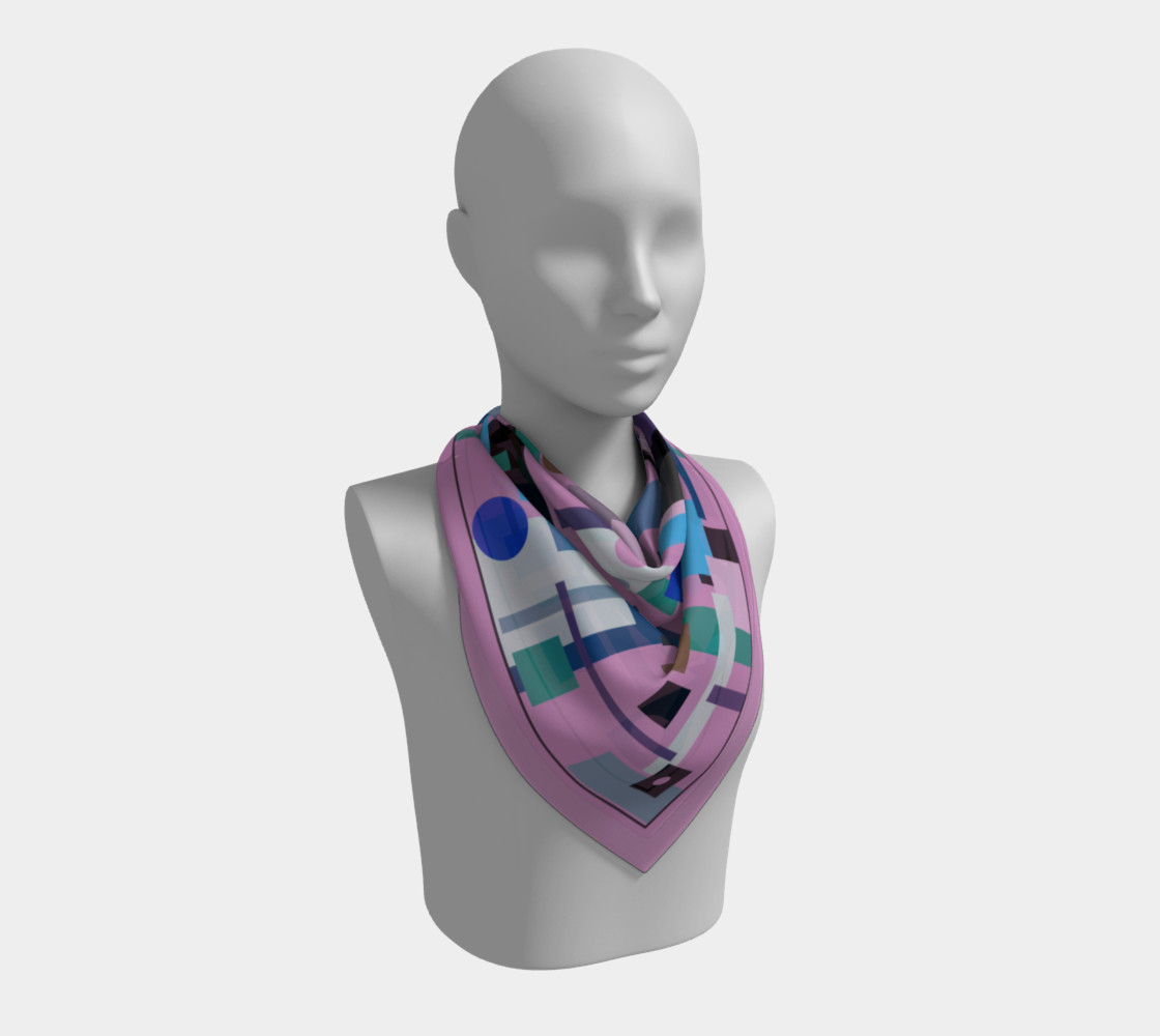 Block Print in Pink and Blue preview #2