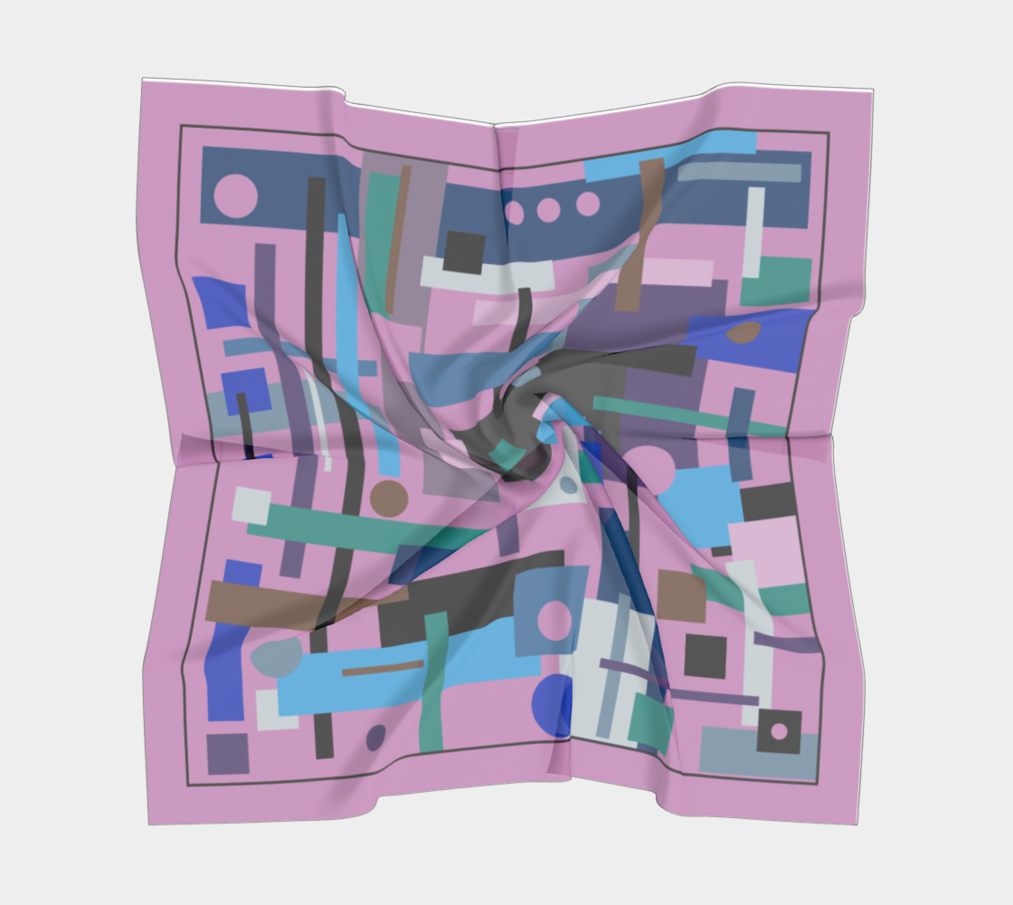 Block Print in Pink and Blue preview #5