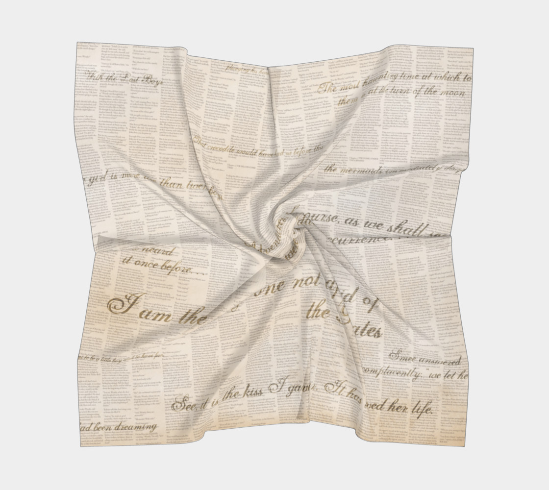 Aperçu de Peter Pan Book Text Scarf #5
