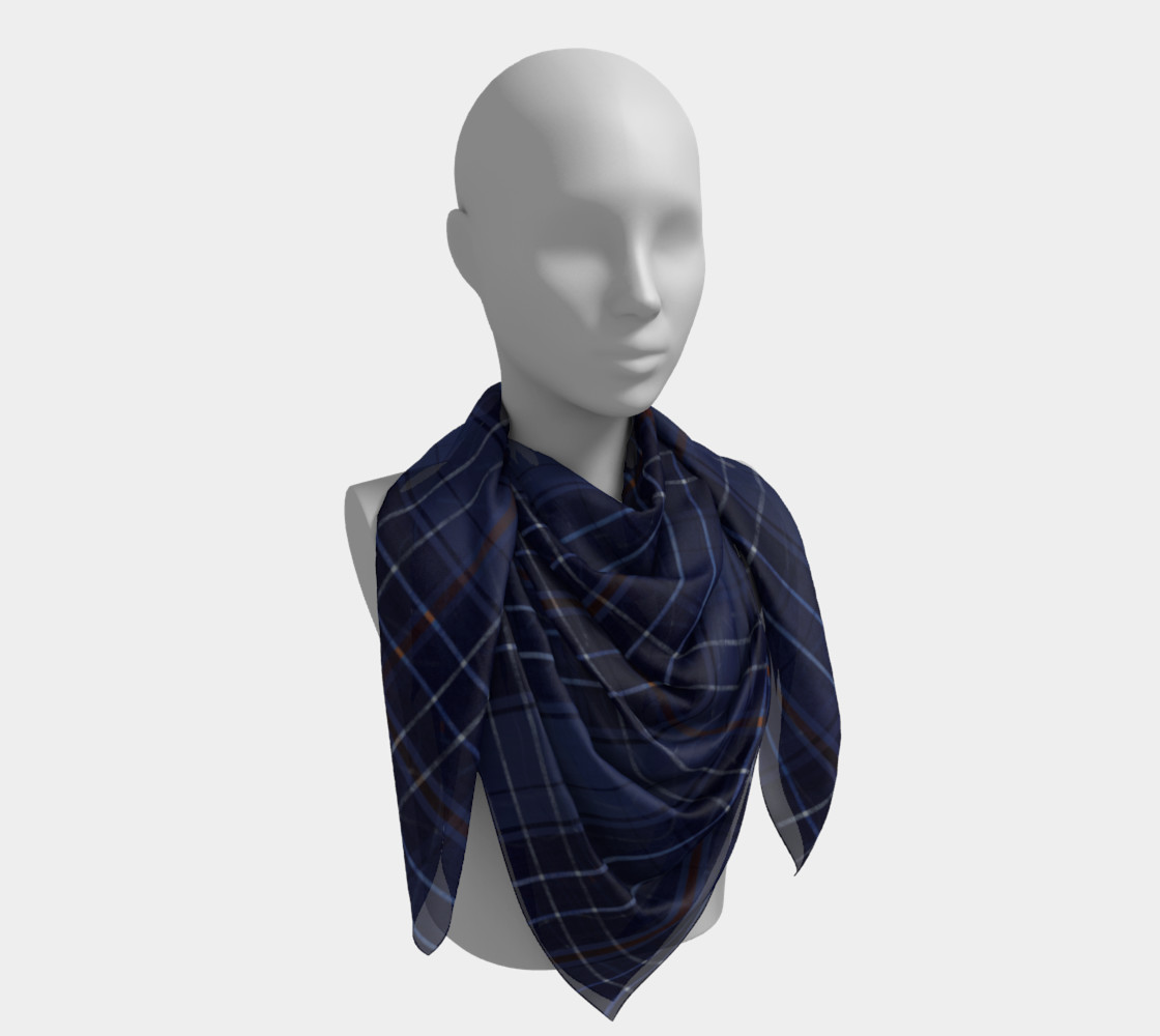 Aperçu de Team Mystic Wit Plaid Blue Scarf - 26 x 26 #4