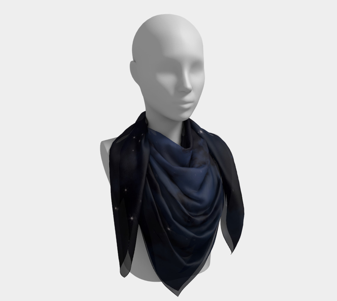 Aperçu de Vintage Blue Galaxy Scarf #4