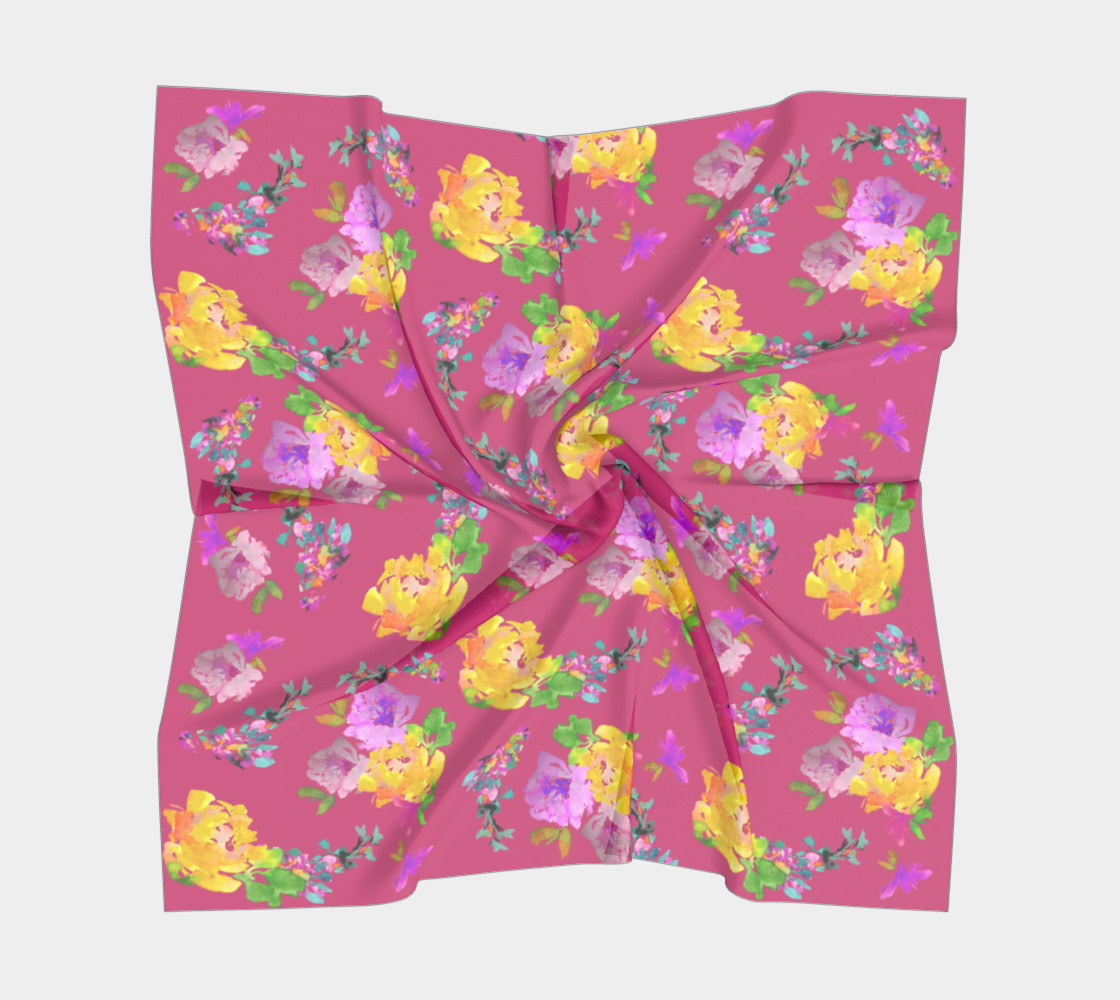 Bright Florals on Pink Yarrow preview #5